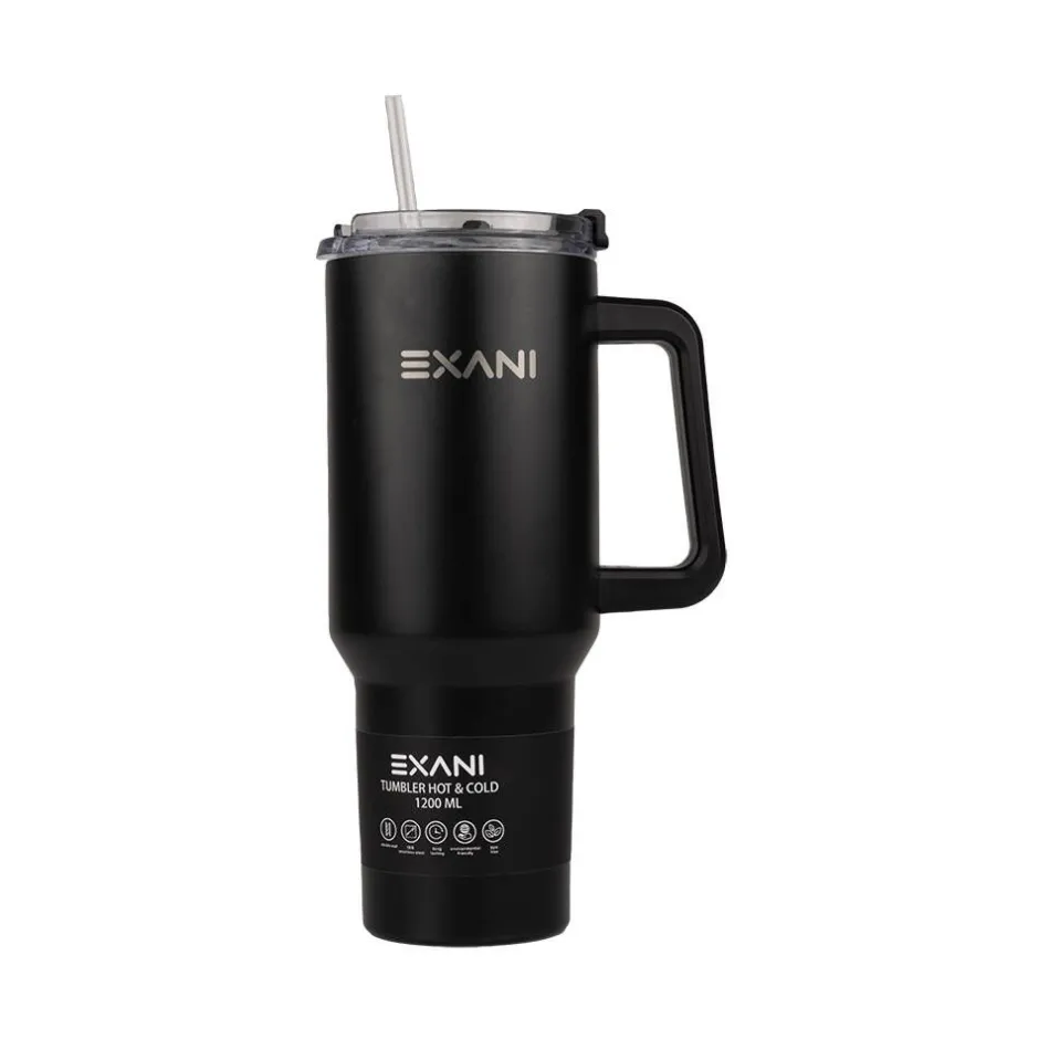 Exani Retkeilytarvikkeet*termosmuki Tumbler 1,2 l musta