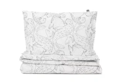 Familon Lastenhuone|Vuodetekstiilit*Norppa Organic lasten pl+tl setti mustavalk 120x160/40x60