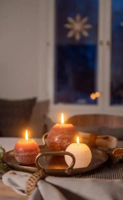 Fanni K Home Kynttilät Ja Huonetuoksut*pallokynttilä Rustiikki 12 cm cashew