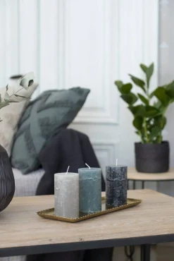 Fanni K Home Kynttilät Ja Huonetuoksut*pöytäkynttilä Rustiikki 6,8x12 cm agaven vihreä