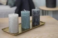 Fanni K Home Kynttilät Ja Huonetuoksut*pöytäkynttilä Rustiikki 6,8x12 cm agaven vihreä