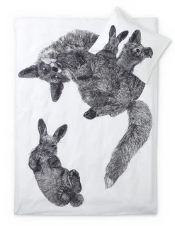 Finlayson Vuodetekstiilit*pussilakanasetti Villipedot 150x210 cm musta/valkoinen