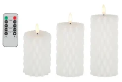 Finnlumor Koriste- Ja Kausivalot*LED-kynttiläsarja Carisma 3D liekki 3-os.