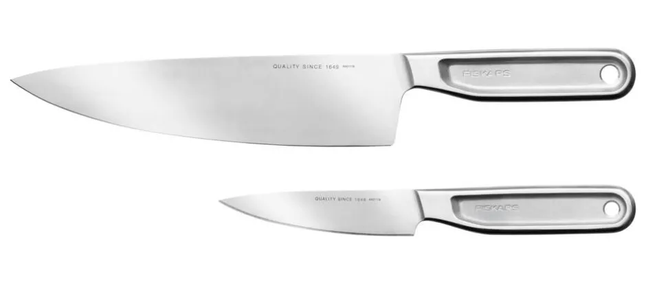 Fiskars Veitset Ja Leikkuulaudat*All Steel kokinveitsisetti 2 kpl