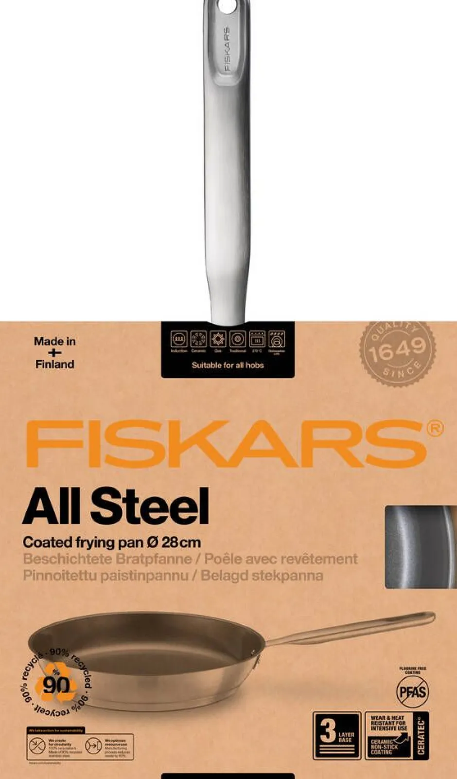 Fiskars Paistoastiat*All Steel paistinpannu 28 cm