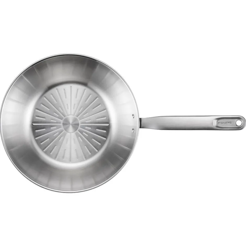 Fiskars Paistoastiat*All Steel pure wokkipannu 28 cm, pinnoittamaton