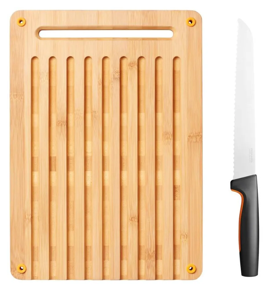 Fiskars Veitset Ja Leikkuulaudat*Functional Form leipälauta -ja veitsi setti