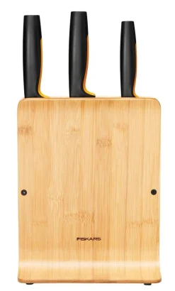 Fiskars Veitset Ja Leikkuulaudat*Functional Form veitsitukki bambu (sis. 3 veistä)