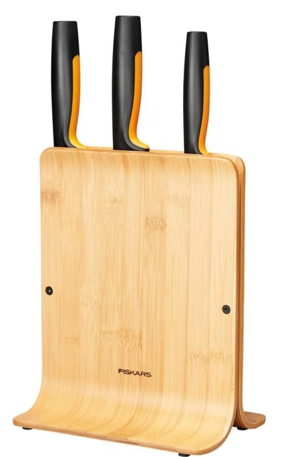 Fiskars Veitset Ja Leikkuulaudat*Functional Form veitsitukki bambu (sis. 3 veistä)