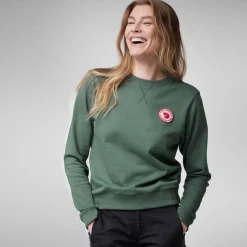 Fju00e4llru00e4ven Fleecet, Colleget Ja Hupparit*Fjällräven collegepaita 1960 Logo Badge Sweater W 679 Deep Patina