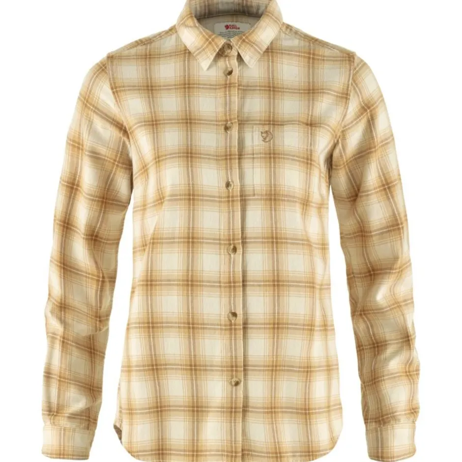 Fju00e4llru00e4ven Paidat, Neuleet Ja Topit*Fjällräven flanellipaita Övik Flannel Shirt W 113-196 Chalk White-Dune Beige