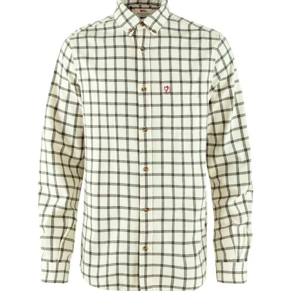 Fju00e4llru00e4ven Paidat Ja Neuleet*Fjällräven flanellipaita Övik Flannel Shirt 113-625 Chalk White-Laurel Green