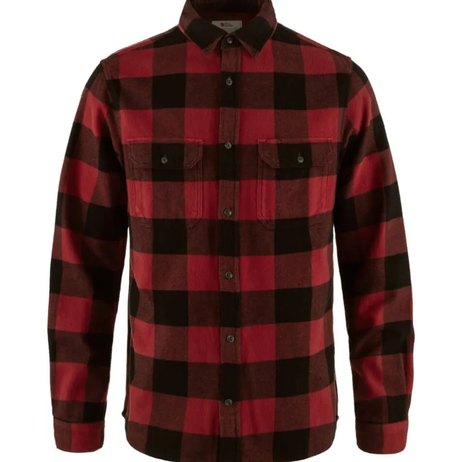 Fju00e4llru00e4ven Paidat Ja Neuleet*Fjällräven flanellipaita Övik Heavy Flannel Shirt 320-550 Red-Black