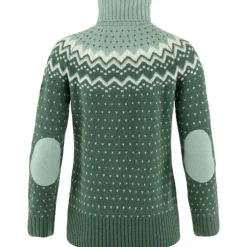 Fju00e4llru00e4ven Paidat, Neuleet Ja Topit*Fjällräven neule Övik Knit Roller Neck W 679-674 Deep Patina-Misty Green