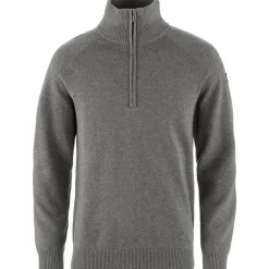 Fju00e4llru00e4ven Paidat Ja Neuleet*Fjällräven neule Övik Lite Half Zip 020-999 Grey-Melange