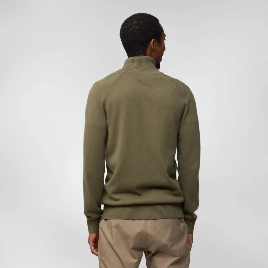 Fju00e4llru00e4ven Paidat Ja Neuleet*Fjällräven neule Övik Lite Half Zip 625 Laurel Green
