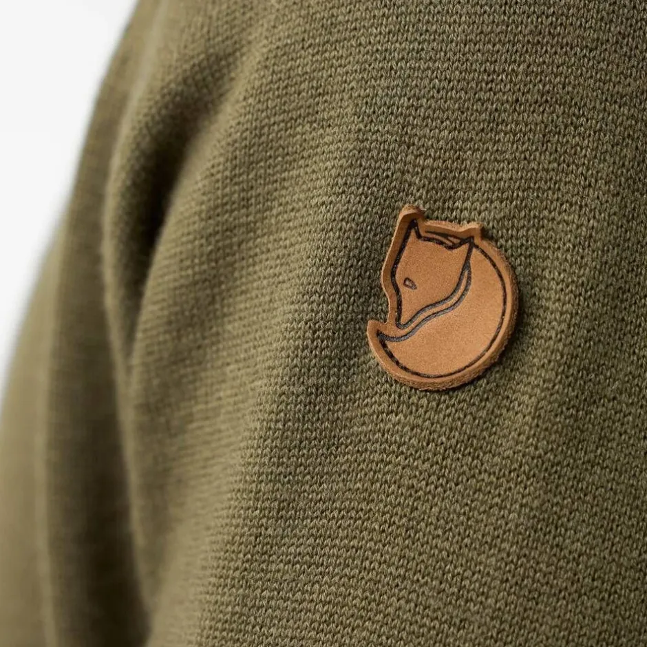 Fju00e4llru00e4ven Paidat Ja Neuleet*Fjällräven neule Övik Lite Half Zip 625 Laurel Green