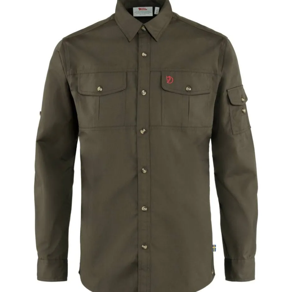 Fju00e4llru00e4ven Paidat Ja Neuleet*Fjällräven paita Singi Trekking LS 633 Dark Olive