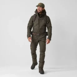 Fju00e4llru00e4ven Vaellus- Ja Metsästysvaatteet|Ulkoilu*Fjällräven takki Lappland Hybrid men 633 Dark Olive