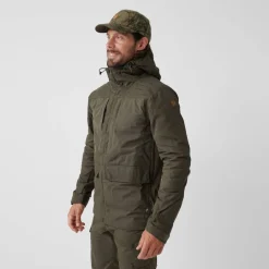 Fju00e4llru00e4ven Vaellus- Ja Metsästysvaatteet|Ulkoilu*Fjällräven takki Lappland Hybrid men 633 Dark Olive