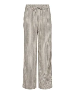 Freequent Housut*Housut FqLavara-pant Moonbeam w. black/ luonnonvalkoinen