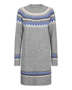 Freequent Vapaa-Ajan Mekot*mekko FqMayfair-dress Medium grey mig w. Wedgwood / Harmaa-Sininen