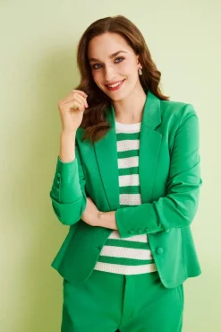 Freequent Neulepuserot*neule FqDodo-pullover Star Off White w. Bright Green