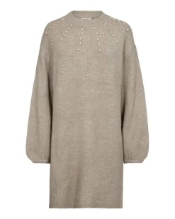 Freequent Vapaa-Ajan Mekot*neulemekko FqPearl-dress Simply taupe mlg