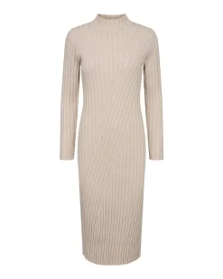 Freequent Vapaa-Ajan Mekot*neulemekko FqSaturn-dress Moonbeam / Vaalea beige