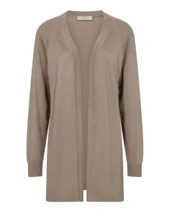 Freequent Neuletakit*neuletakki FqPlain-cardigan Simply taupe