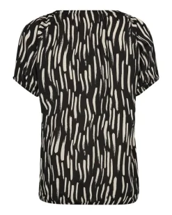Freequent Trikoopaidat Ja Colleget*paita FqSeline-tee Black w. Moonbeam
