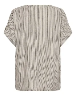 Freequent Puserot*pusero FqLavar-blouse Moonbeam w. black / luonnonvalk.