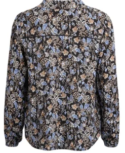 Freequent Puserot*pusero FqLovy-blouse Black w. Wedgewood / Musta-Sininen