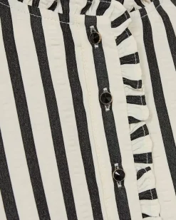 Freequent Puserot*pusero FqNoto-blouse Star-Offwhite w. Black