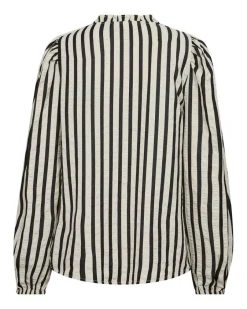 Freequent Puserot*pusero FqNoto-blouse Star-Offwhite w. Black