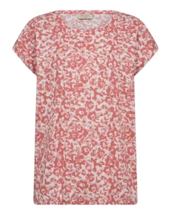 Freequent Trikoopaidat Ja Colleget*t-paita FqSeline-Tee Brillaint white w. Georgia peach / punainen
