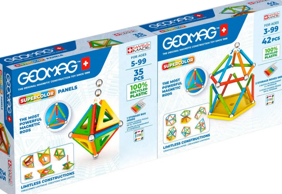 Geomag Leikkiaseet, Työkalut Ja Rakentelu*Supercolor -Tuplapakkaus 77 osaa