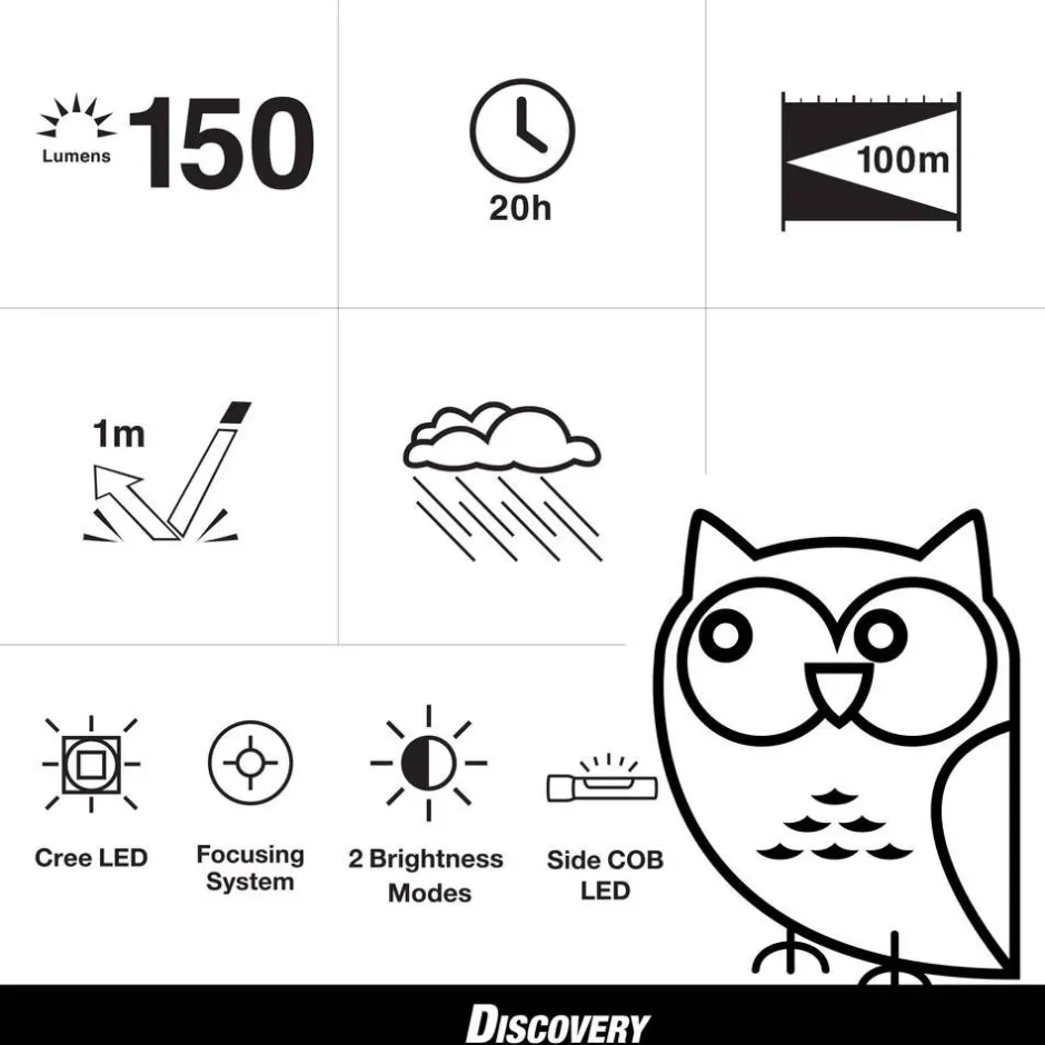 GP Discovery Valaisimet Ja Lamput*Käsivalaisin Disc ALCES 150LM