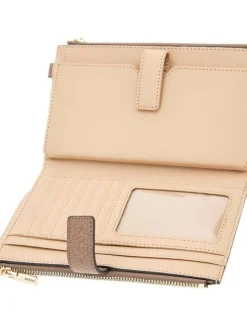 Guess Lompakot*Dko Cresidia II Slg Dbl Zip Orgnzr Gue Dko Dark Taupe Logo