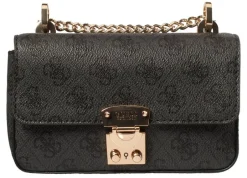 Guess Laukut Ja Kassit*laukku Clo Eliette Logo Mini Cvtbl X Flap Clo Coal logo