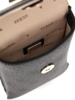 Guess Laukut Ja Kassit*laukku Clo Latona Flap Chit Chat Clo Coal logo