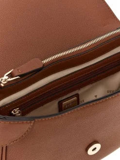 Guess Laukut Ja Kassit*laukku Cog Fedora Flap Shoulder Bag Cog Cognac