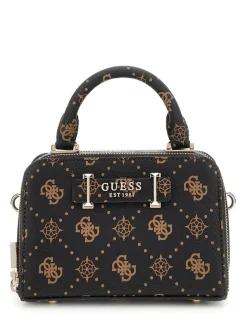 Guess Laukut Ja Kassit*laukku Esl Silia Mini Satchel Esl Espresso logo