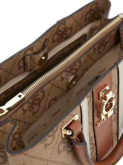 Guess Laukut Ja Kassit*laukku Ltl Erenia Girlfriend Satchel Ltl Latte logo