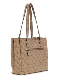 Guess Laukut Ja Kassit*laukku Ltl Katya Multi Comp Tote Ltl Latte logo