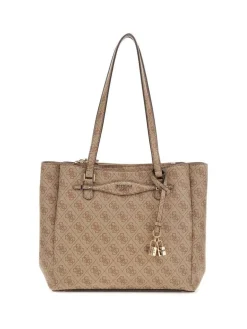 Guess Laukut Ja Kassit*laukku Ltl Katya Multi Comp Tote Ltl Latte logo