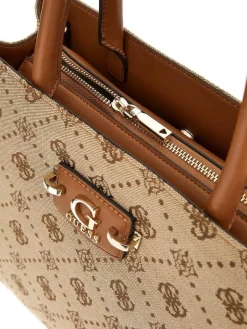 Guess Laukut Ja Kassit*laukku Ltl Neda 2 Comp Tote Ltl Latte logo