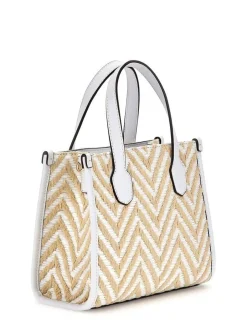 Guess Laukut Ja Kassit*laukku Whi Silvana 2 Cmprtmnt Mini Tote Whi White