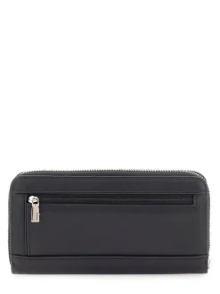 Guess Lompakot*lompakko Bla Talent Slg Large Zip Around Bla Black