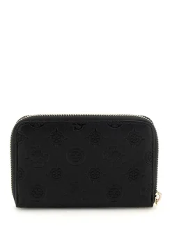Guess Lompakot*lompakko Blo Phoebe Slg Medium Zip Around Blo Black logo